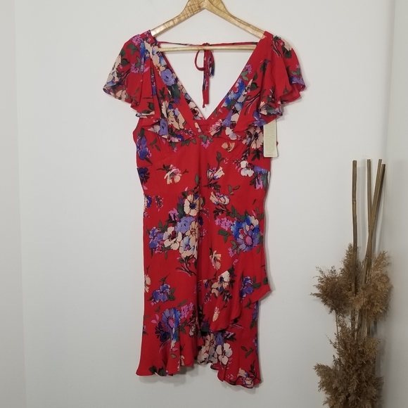 Band of Gypsies |🆕️Red Flowered Summer Flow Dress - Picture 2 of 10